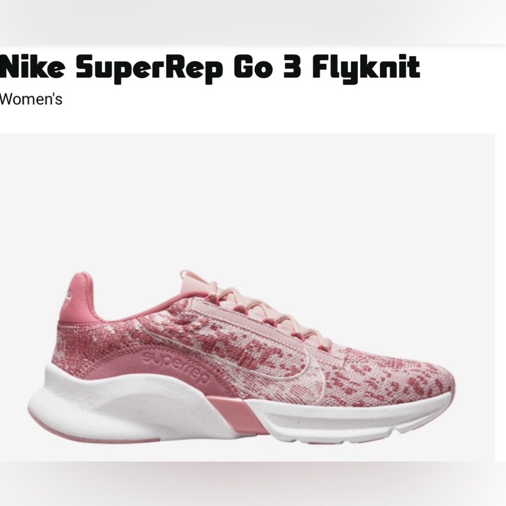 Nike Woman’s SuperRep Go 3 Flyknit in Berry/Silver size 8